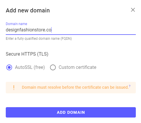 Domains with SSL
